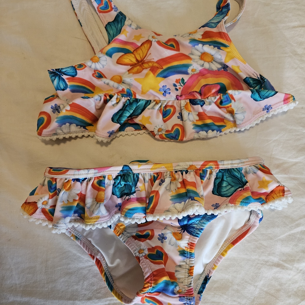Posh Peanut Rainbow and Butterfly Swimsuit